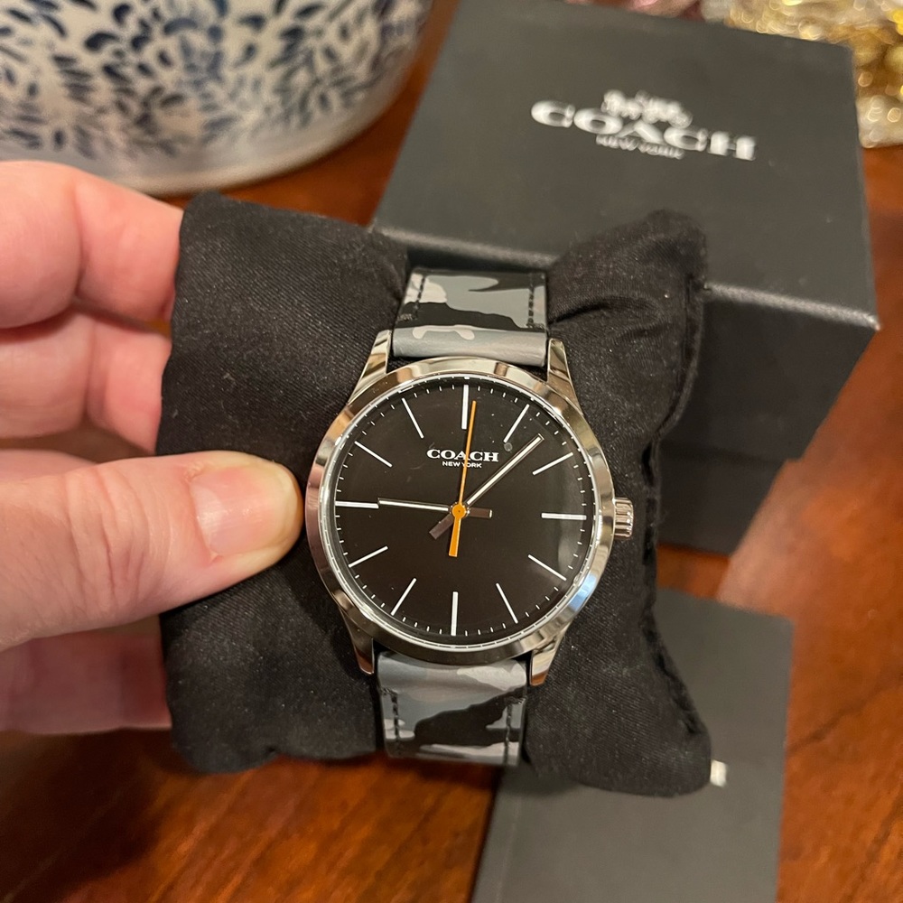 Coach men’s dressy camo watch!